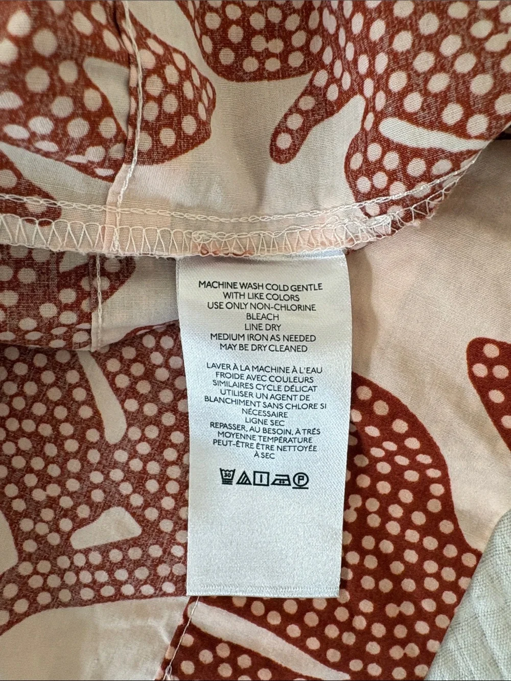 Anthropologie-Somerset Tiered Maxi Dress, Neutral / Rust Dotted Floral print - Picture 4 of 5